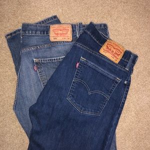 Two pair of Levi’s same size, different style